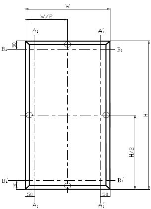 防火窗窗扇框架厚度测量位置